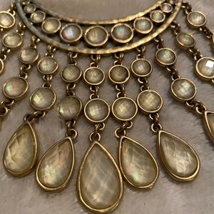 Lucky Brand Gold Crystal Statement Necklace